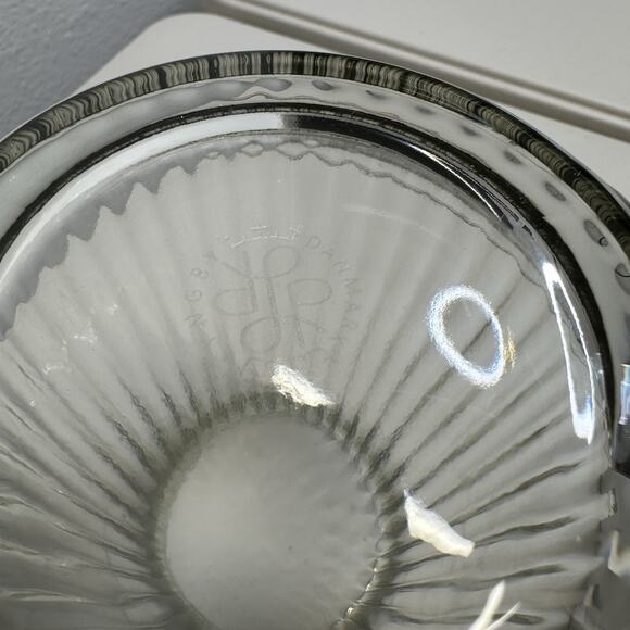 Lyngby Danmark Glass Vase Transparent Smoke 20 cm Mouth Blown Porcelain - Picture 6 of 6